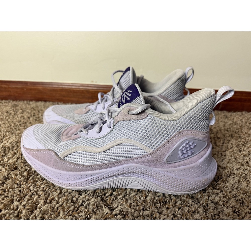 Under Armour Curry 3Z6 Basketball Shoes Purple White 3028191-500 Mens 12